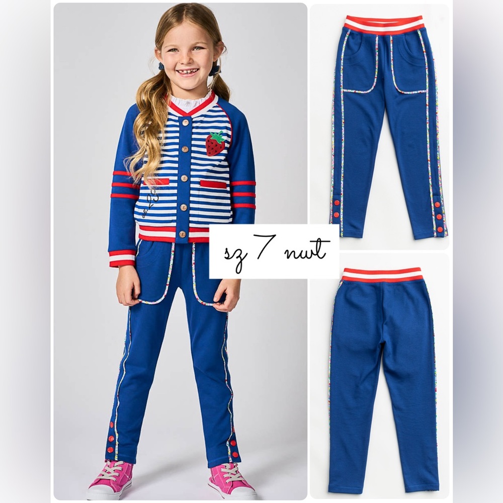 Sz 7 Finding Foxtale Blue Park Day Pants NWT Wildflowers Matilda Jane
